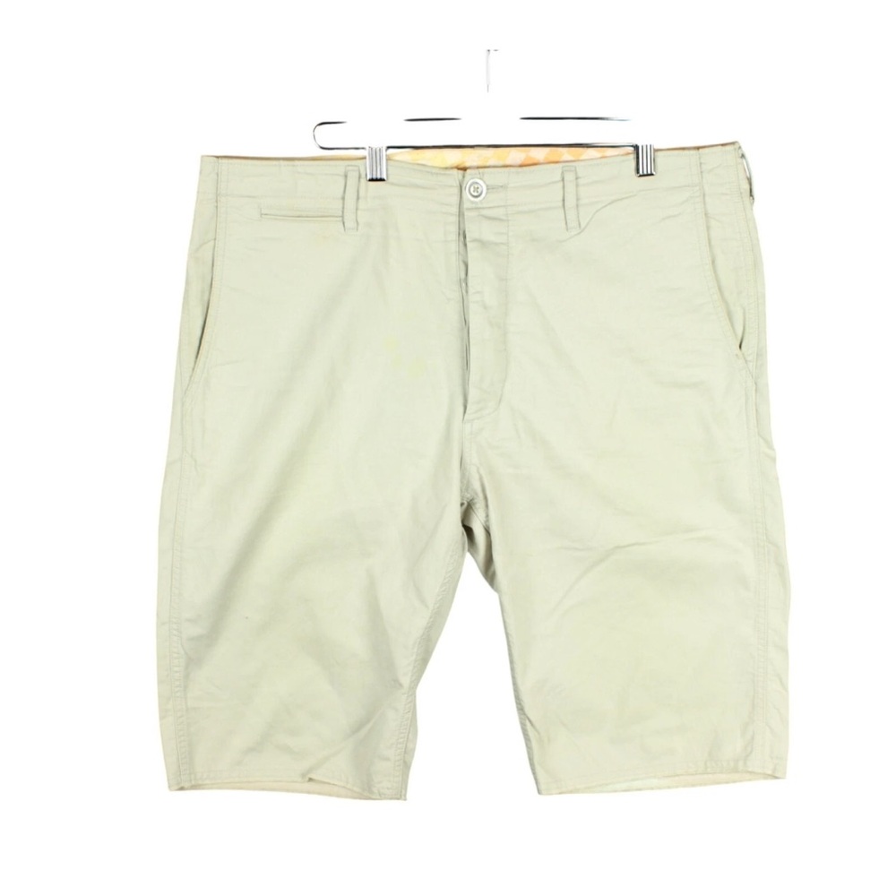 Visvim Chino Shorts Mens XL Waist 36 Inseam 12" Cream 100% Cotton Made In Japan
